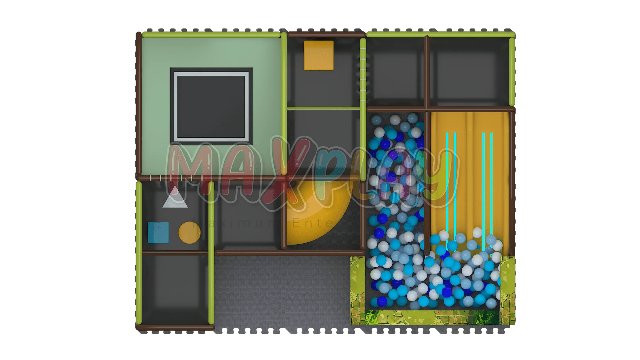 4m x 5m x 2h Soft Play Tube Tunnel