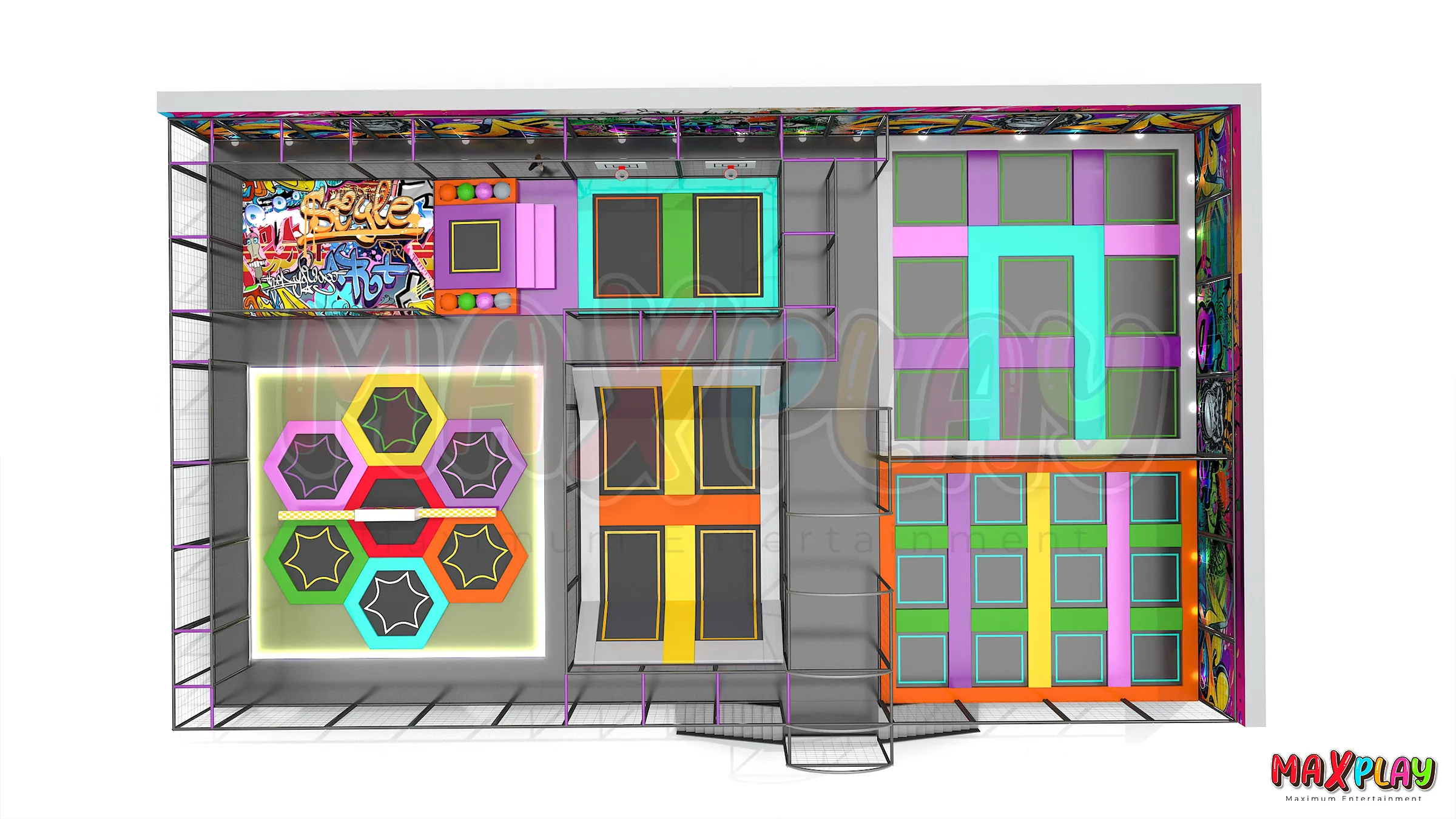 16m x 27 m 432 m2 Trambolin Park