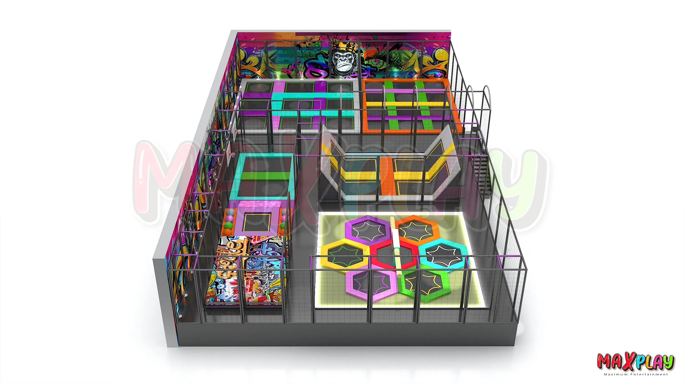 16m x 27 m 432 m2 Trambolin Park