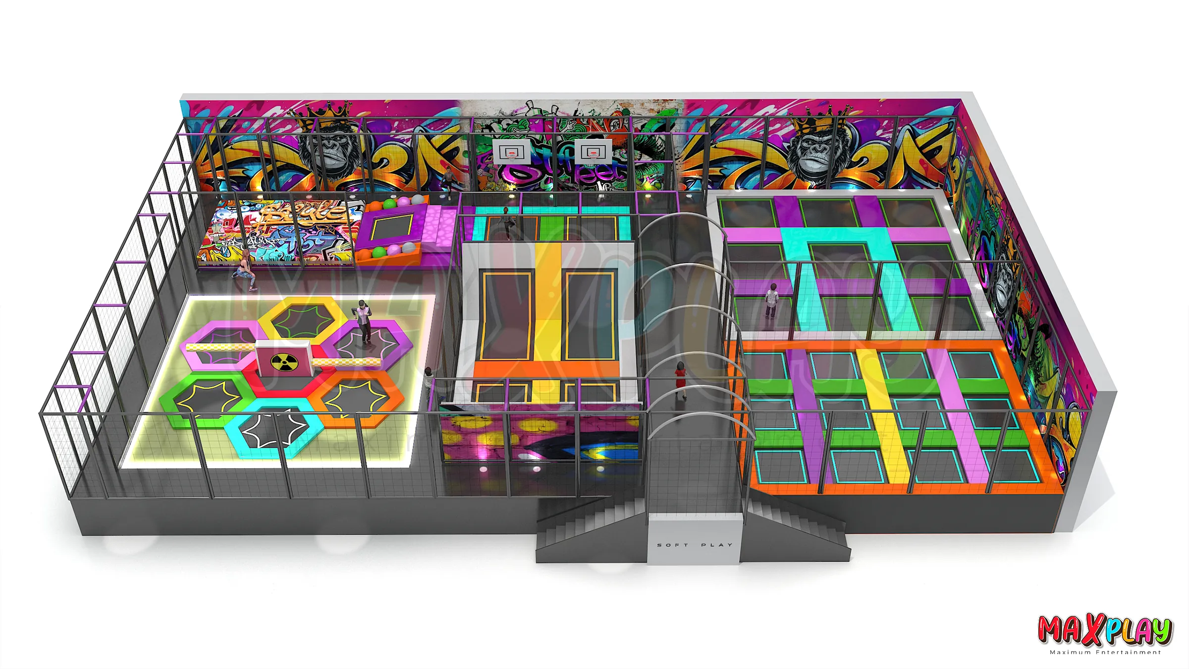 16m x 27 m 432 m2 Trambolin Park