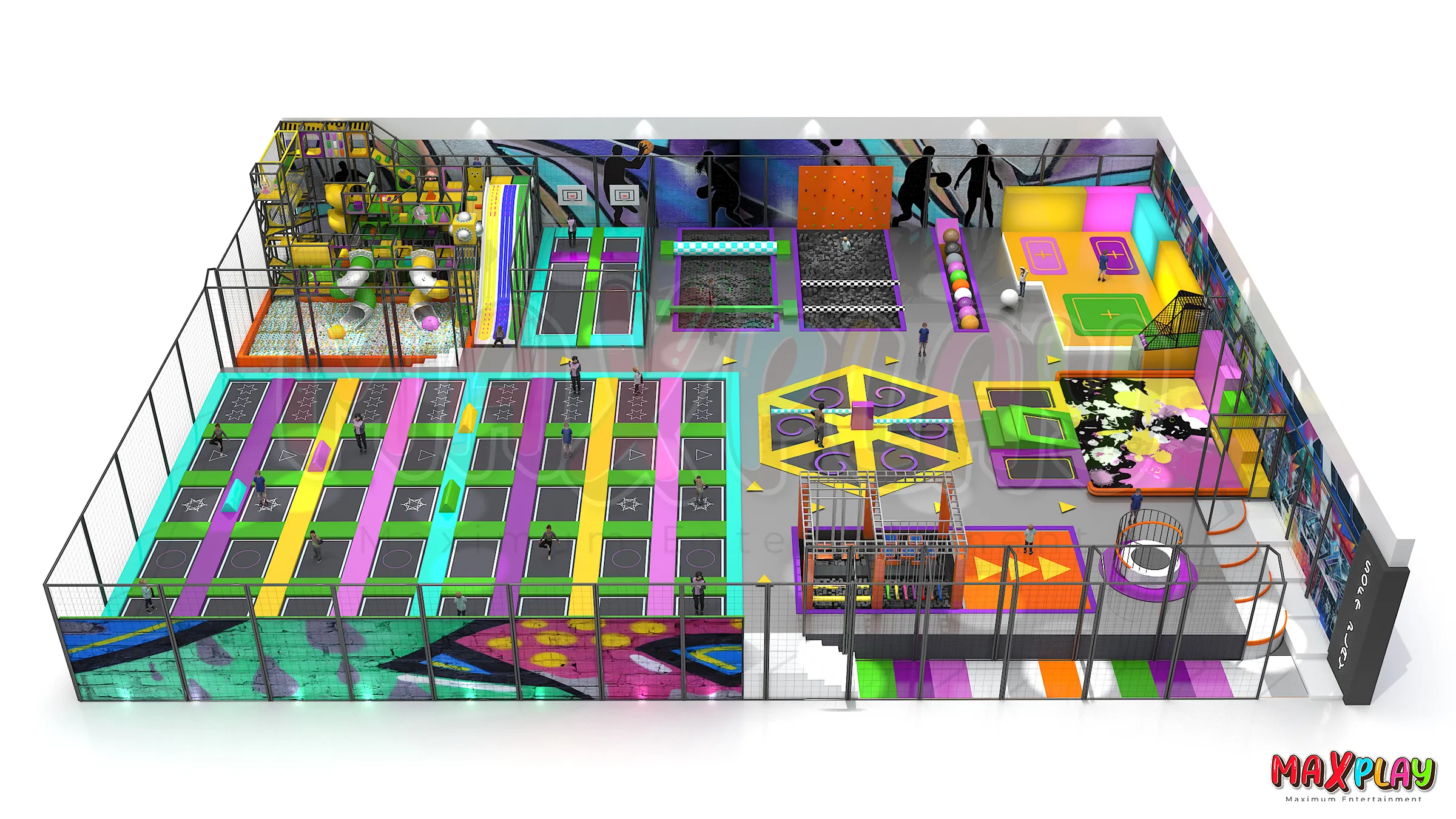 22m x 30m 660m² Trambolin Park
