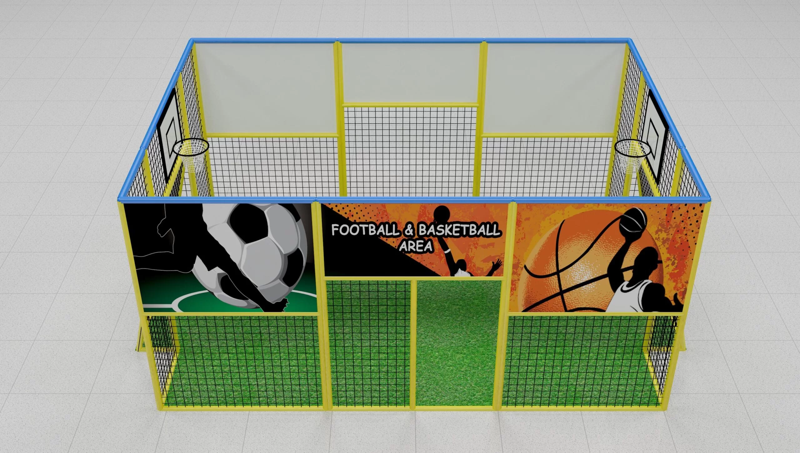 Kapalı Mekan Oyun Alanları için Futbol ve Basketbol Alanı