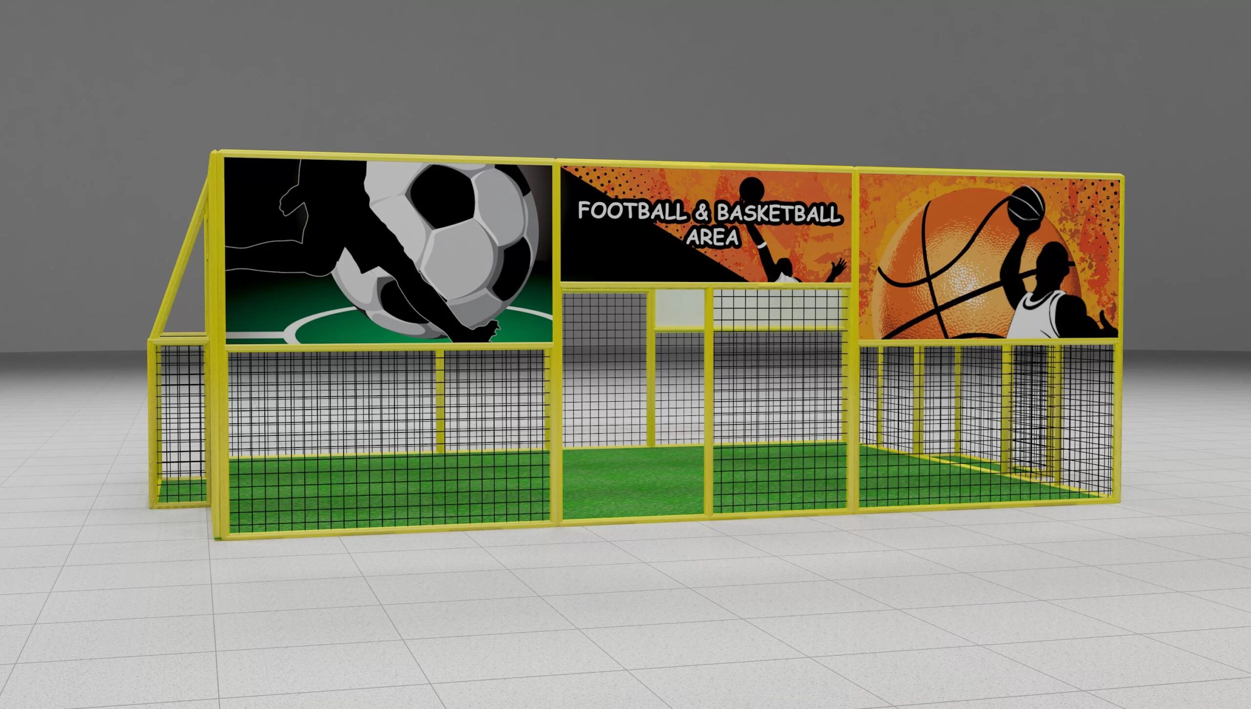 Kapalı Mekan Oyun Alanları için Futbol ve Basketbol Alanı