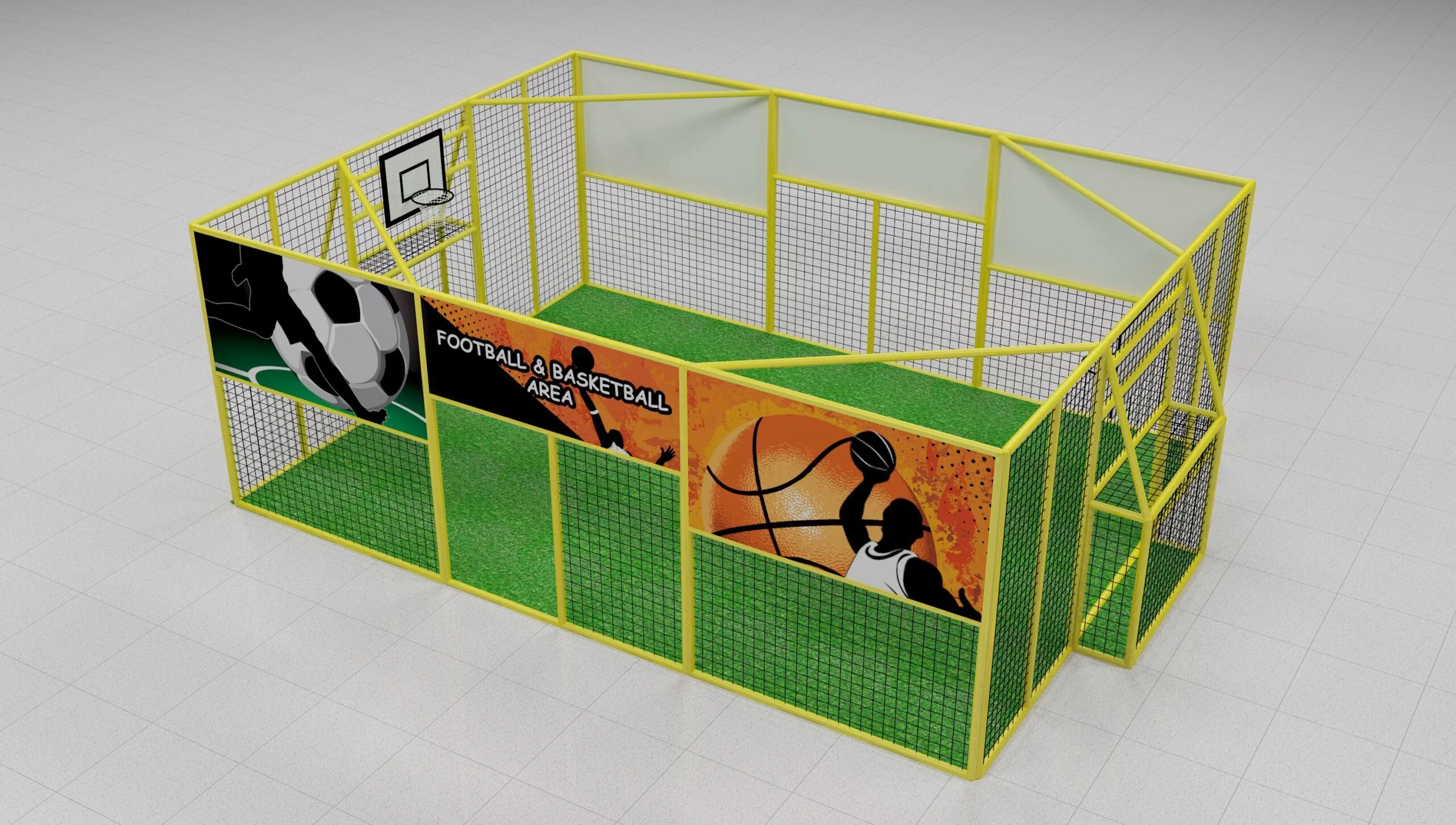 Kapalı Mekan Oyun Alanları için Futbol ve Basketbol Alanı