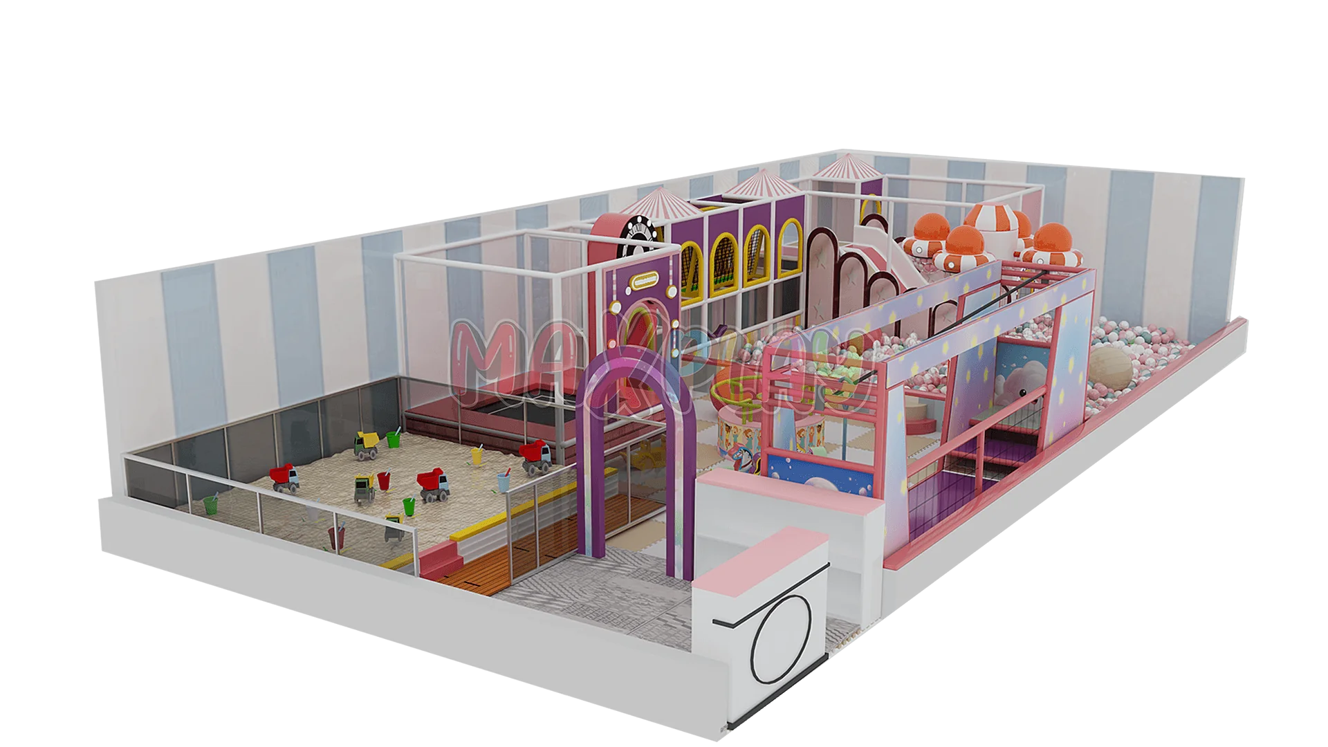 8M x 17M x 3H – 136M² Soft Play