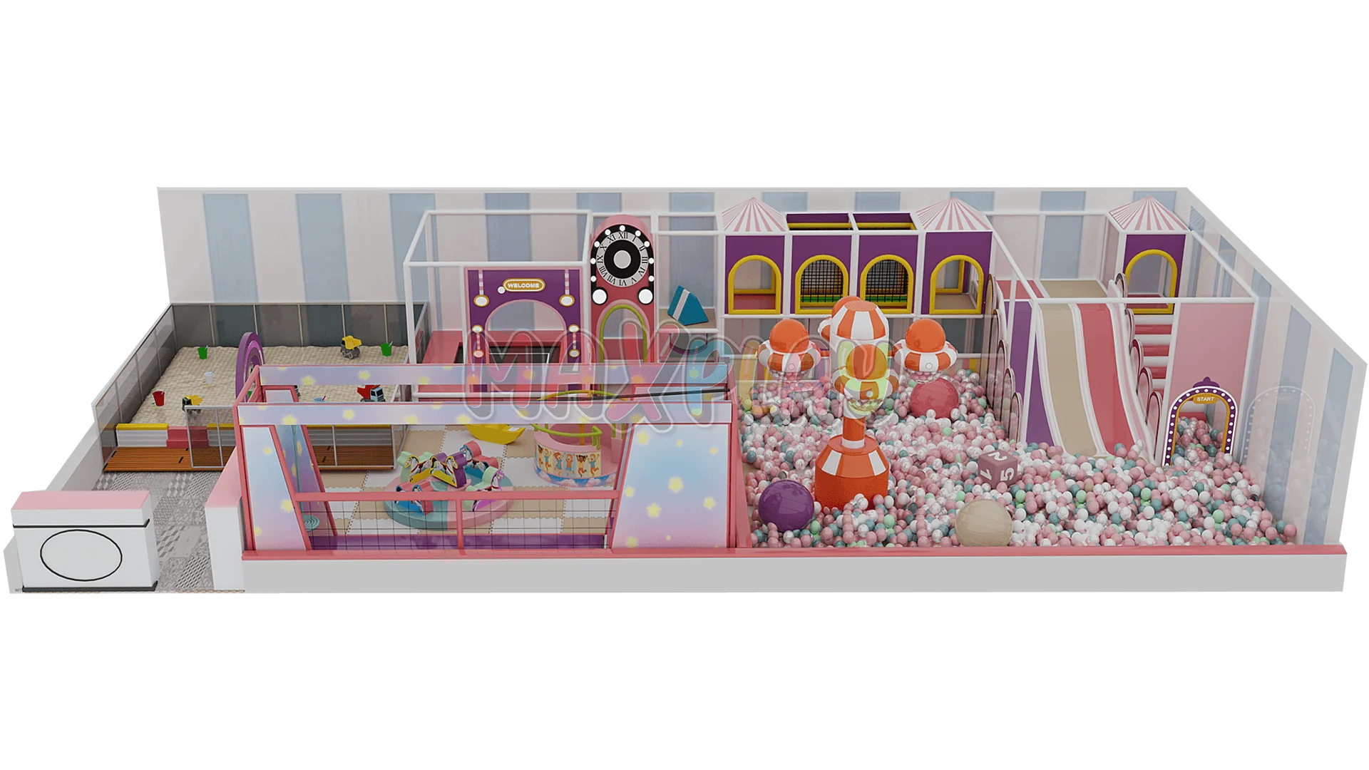 8M x 17M x 3H – 136M² Soft Play