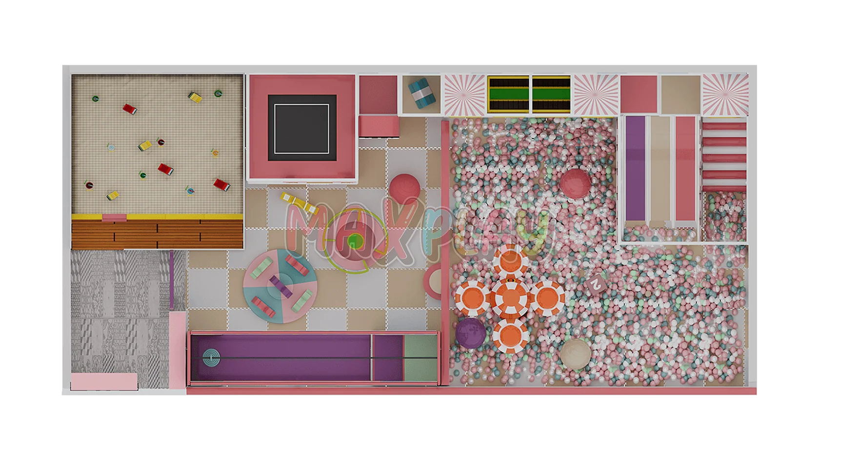 8M x 17M x 3H – 136M² Soft Play