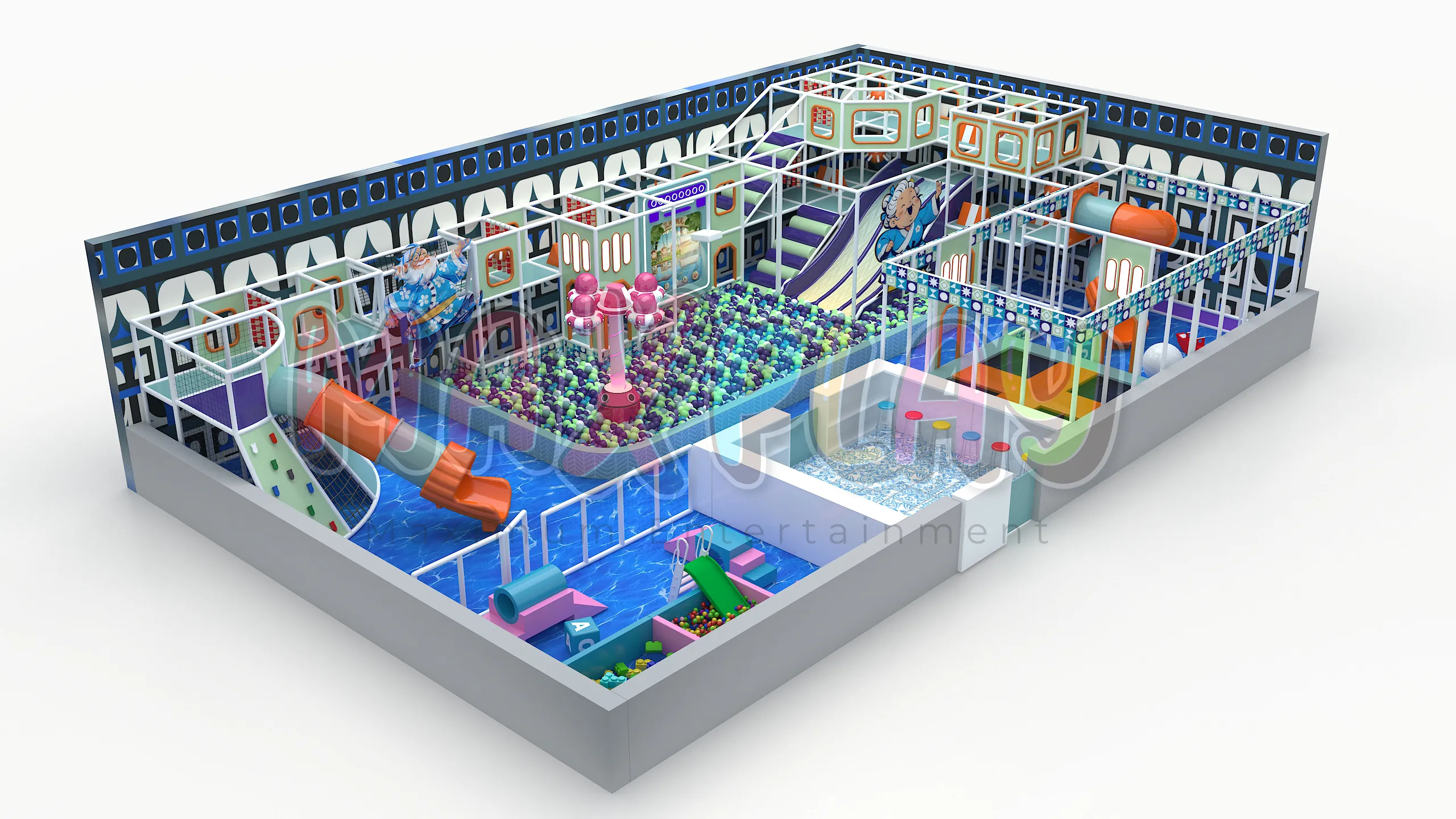 11M x 18M x 4H – 198M² Soft Play