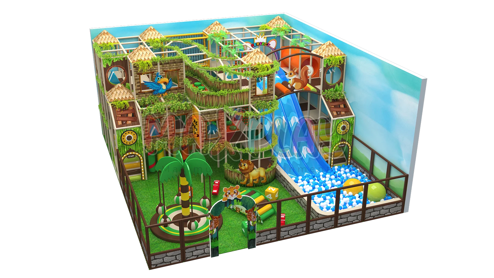 10m x 9,50m x 5H 95m² Soft Play