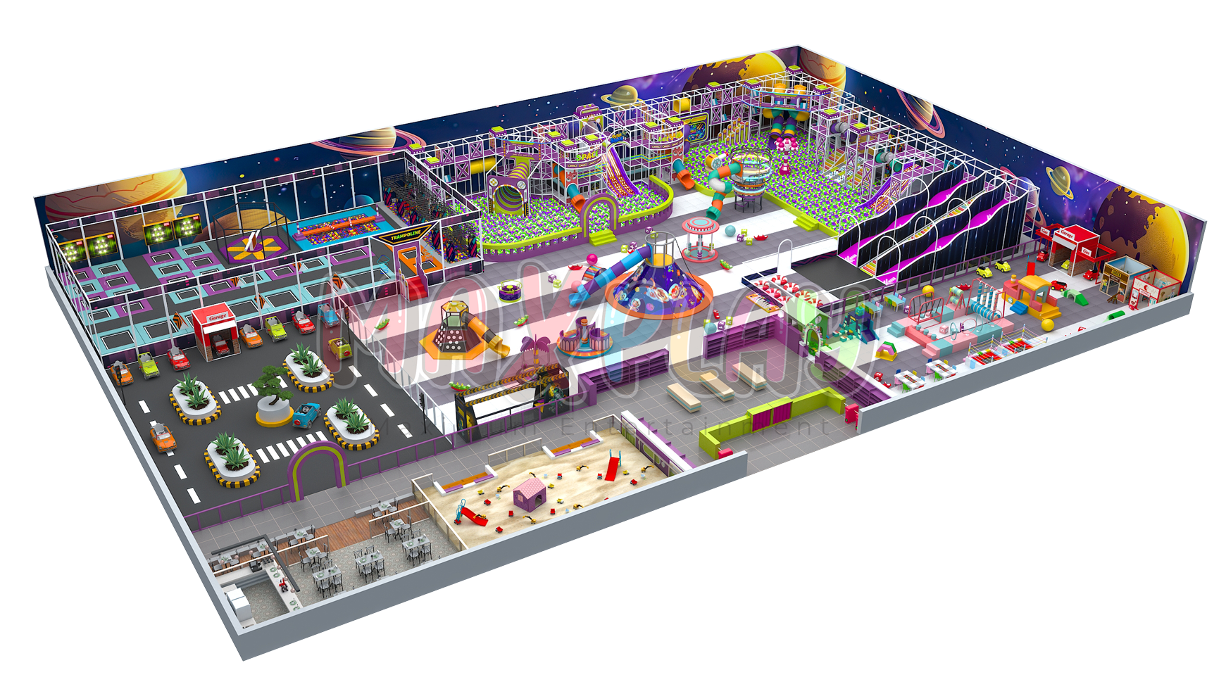MaxPlay | 60m x 40m 5H 2400m² Soft Play
