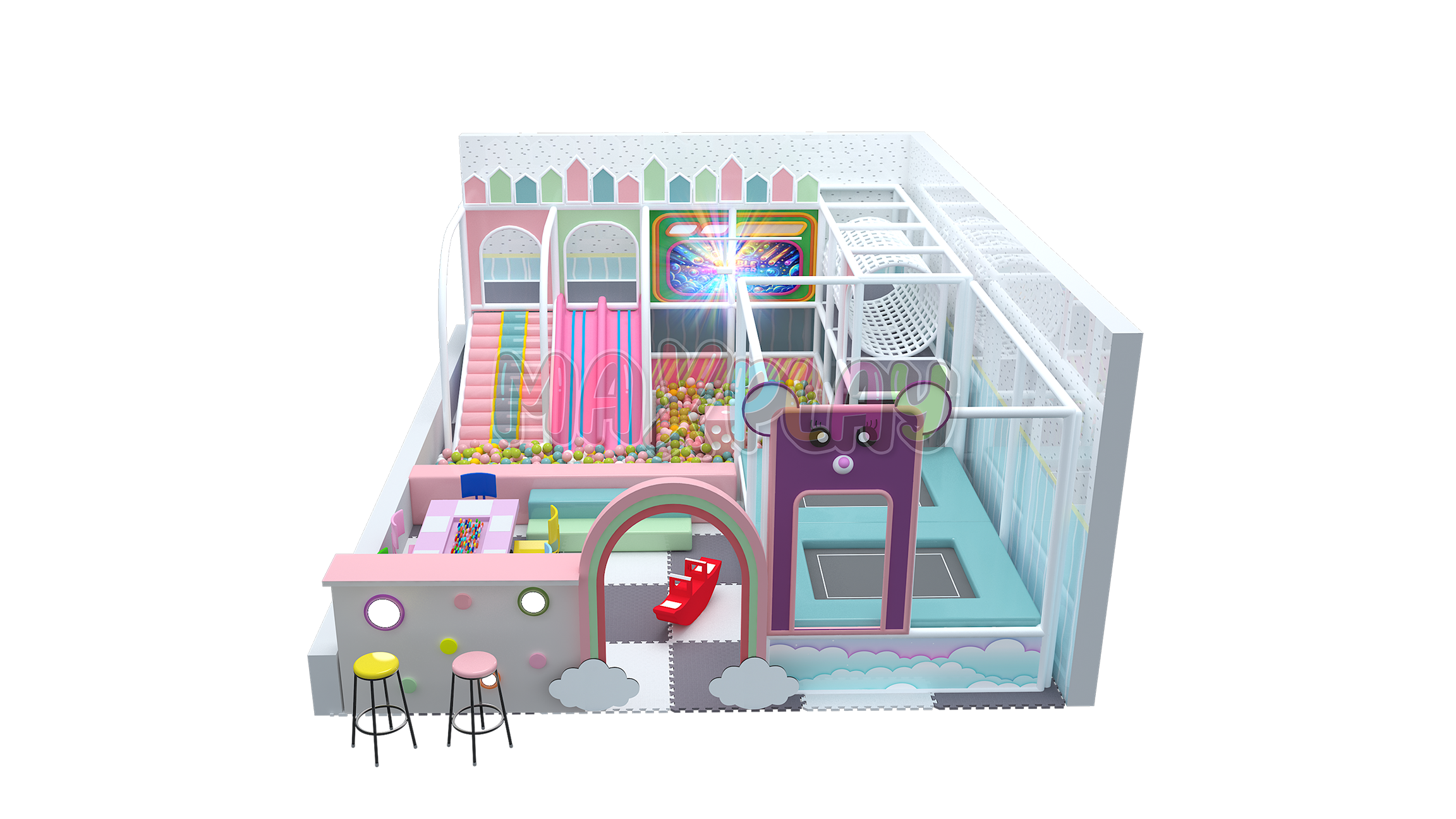 5m x 7m 2.20H 35m² Soft Play