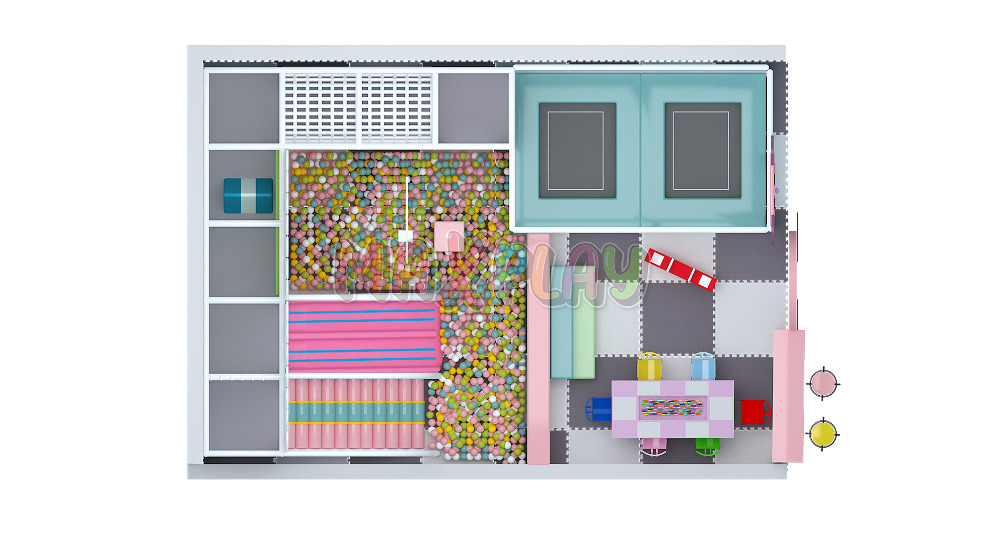 5m x 7m 2.20H 35m² Soft Play