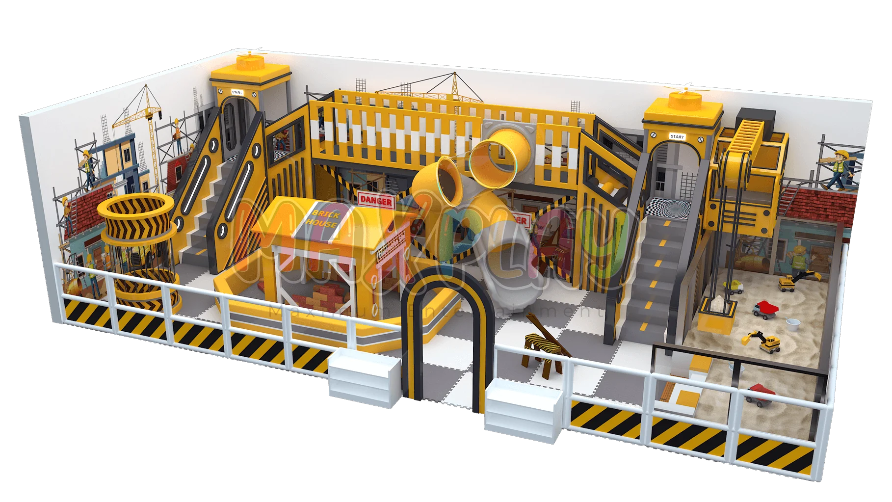 6m x 12m 3.5H 72m² Mini Şantiye Soft Play
