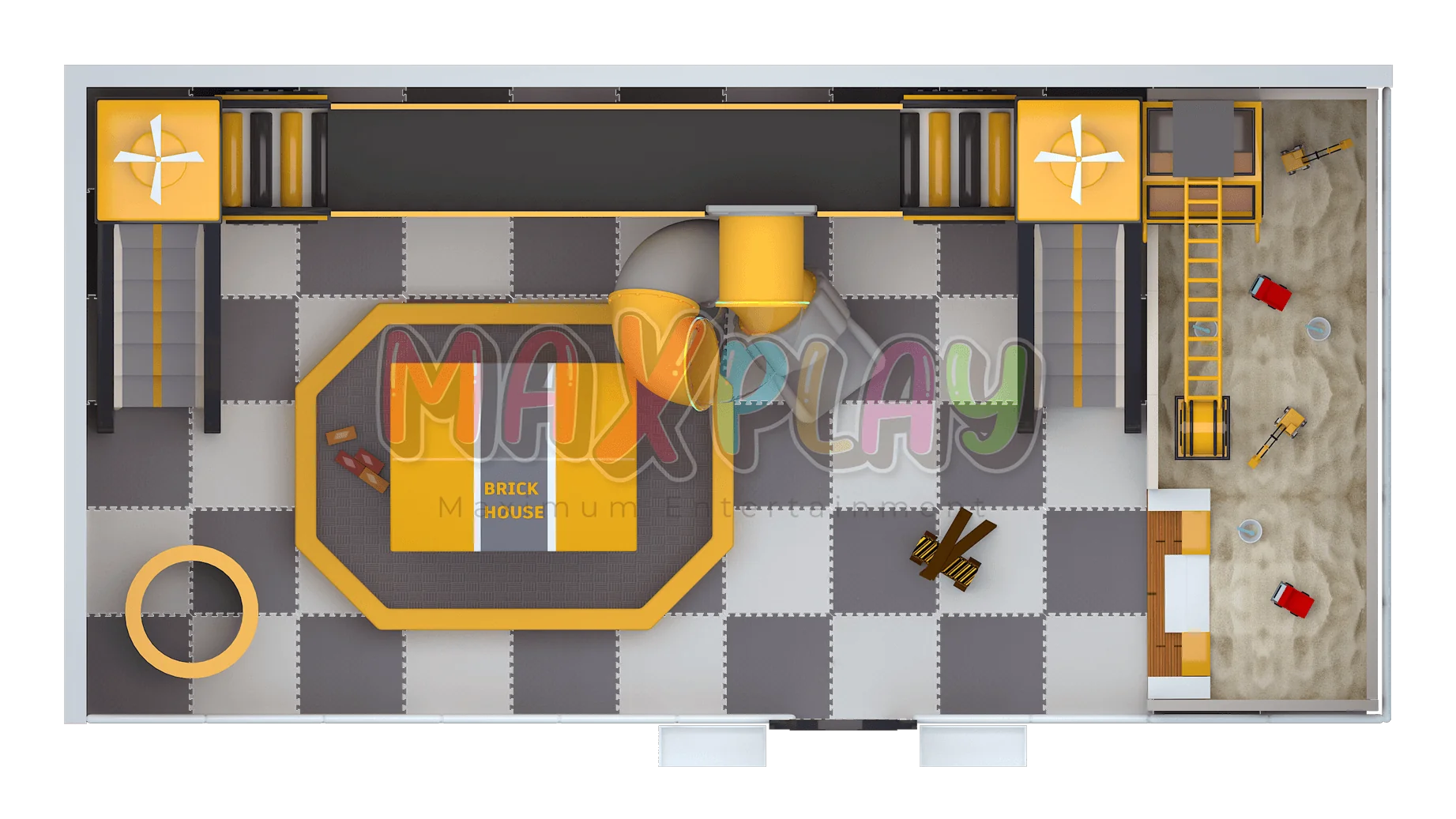 6m x 12m 3.5H 72m² Mini Şantiye Soft Play